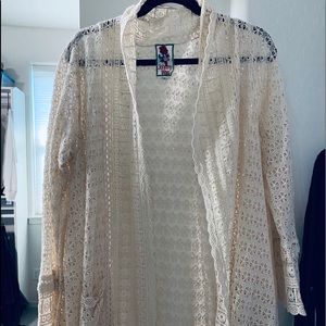 Macrame style long sweater from Johnny Was